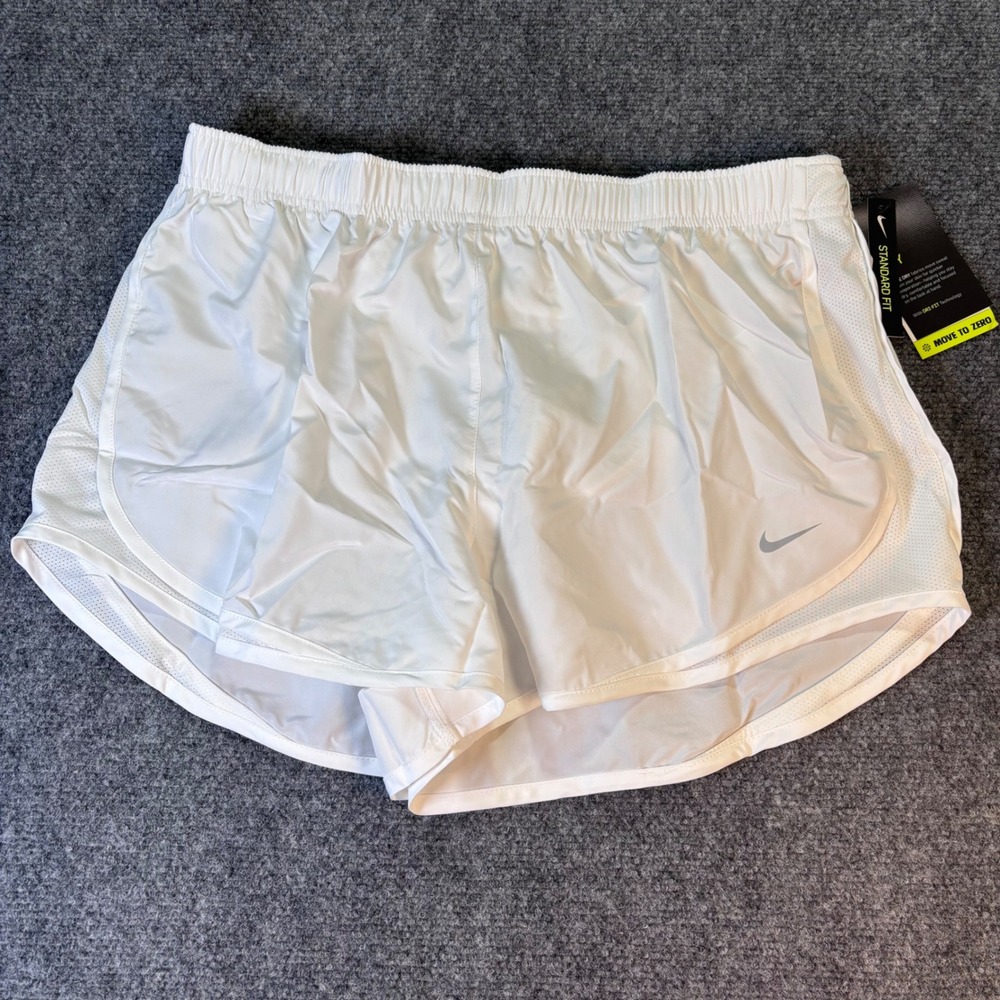 Nike Womens Dri-FIT Tempo Running Shorts White 831558-100 Size XL NWT